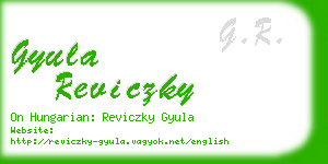 gyula reviczky business card